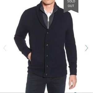 Monte Rosso wool cardigan with bib